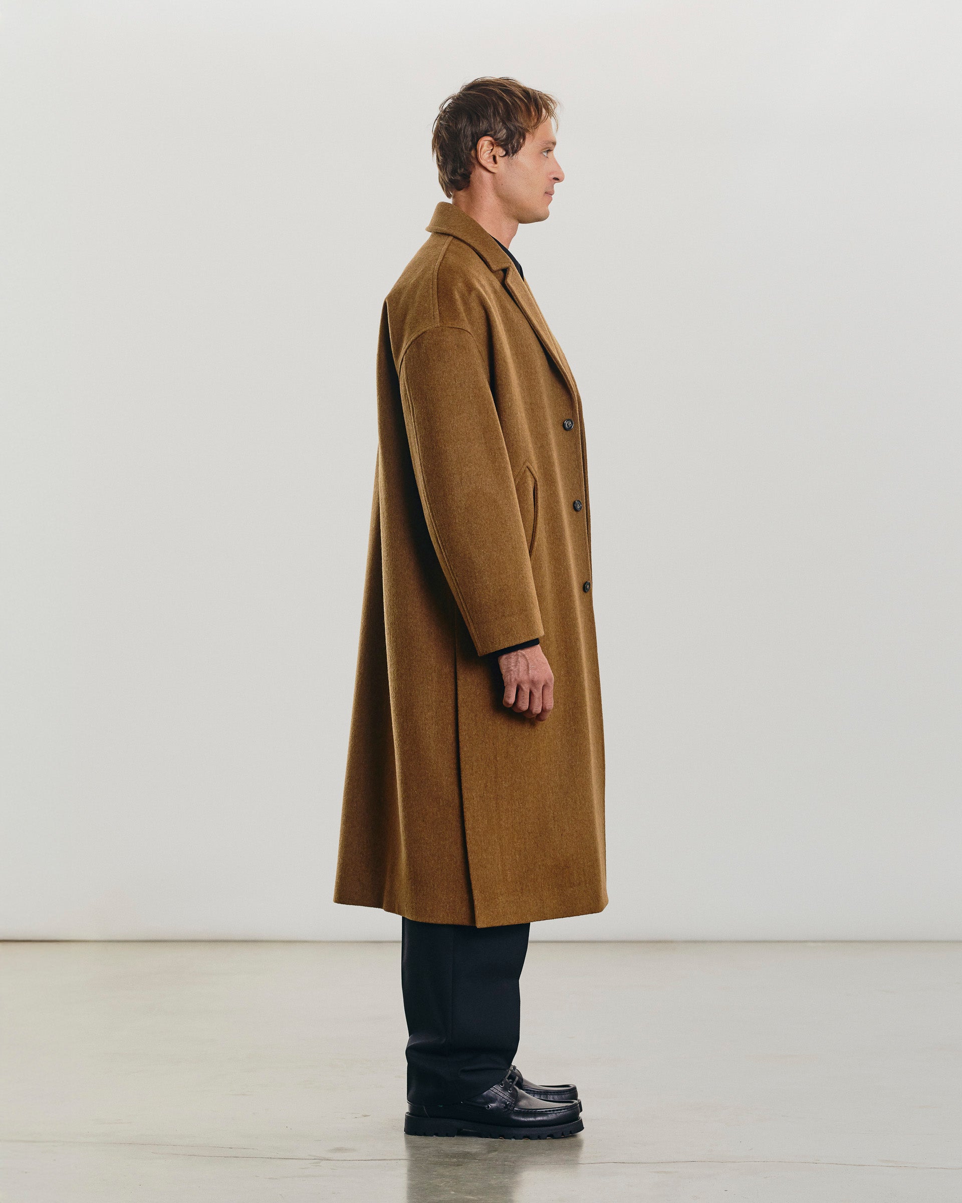 Coltesse / Fenté Coat 125 ウールコート サイドスリット Coat Fenté 125 - Camel - AW25 – COLTESSE