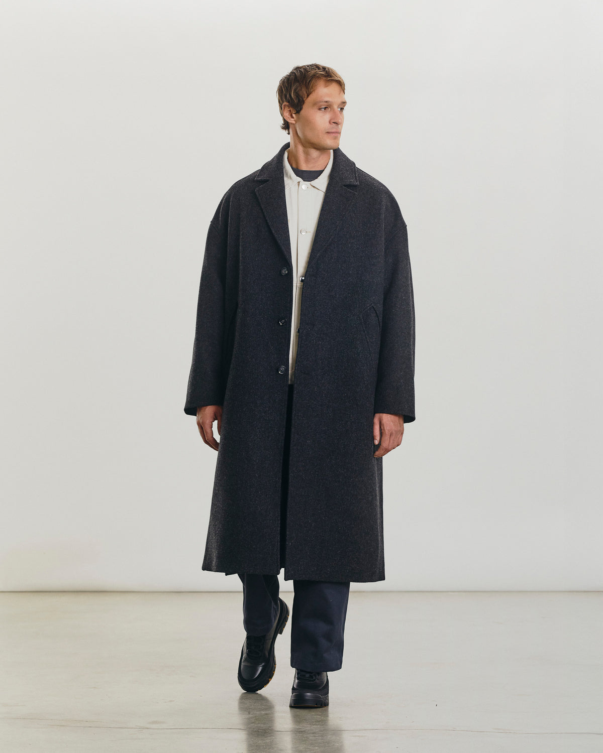 Coat Fenté 125 - Dark Heather Grey - AW25 - COLTESSE - AW25