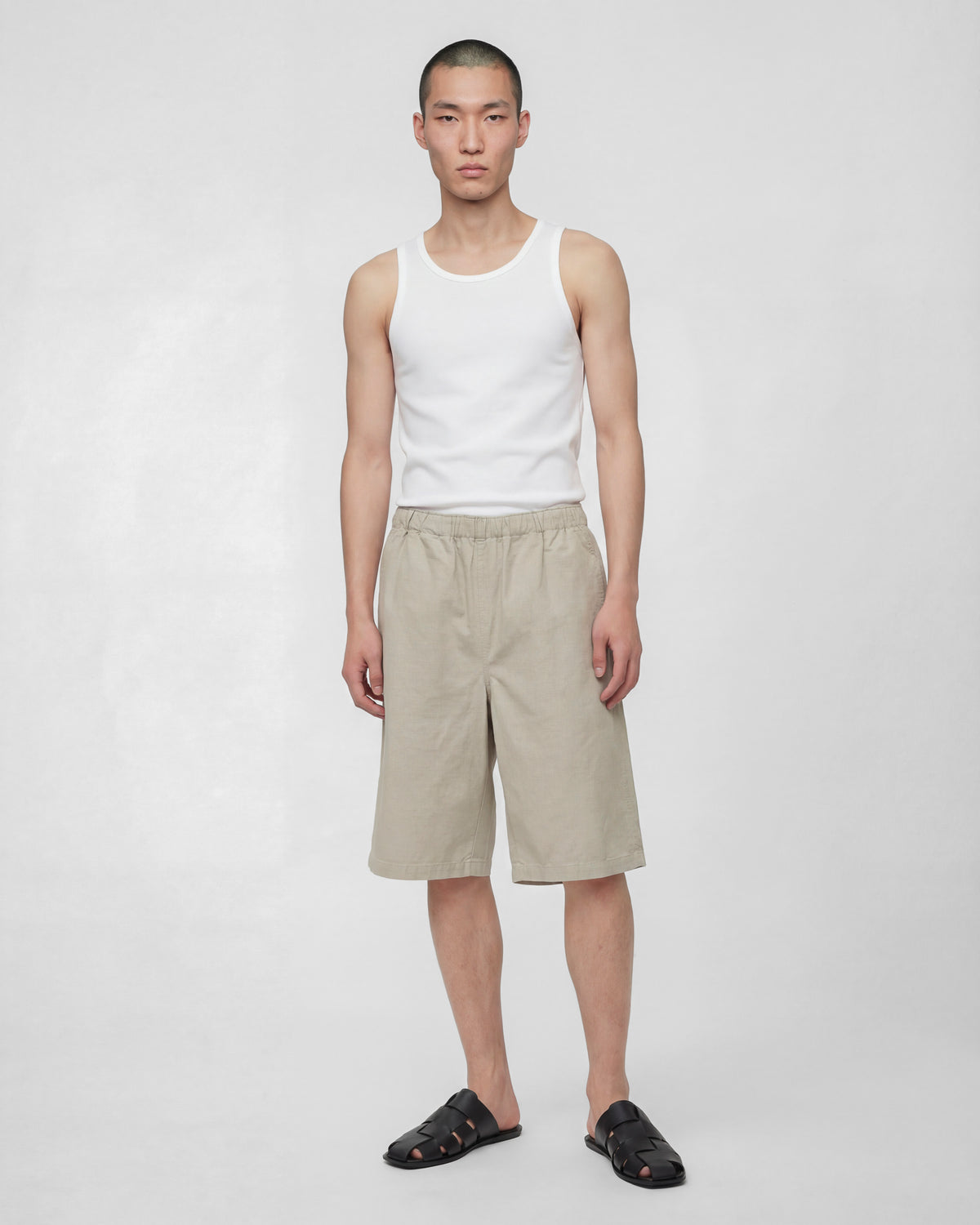 Meridies Shorts - Washed Beige Ripstop - COLTESSE - SHORT