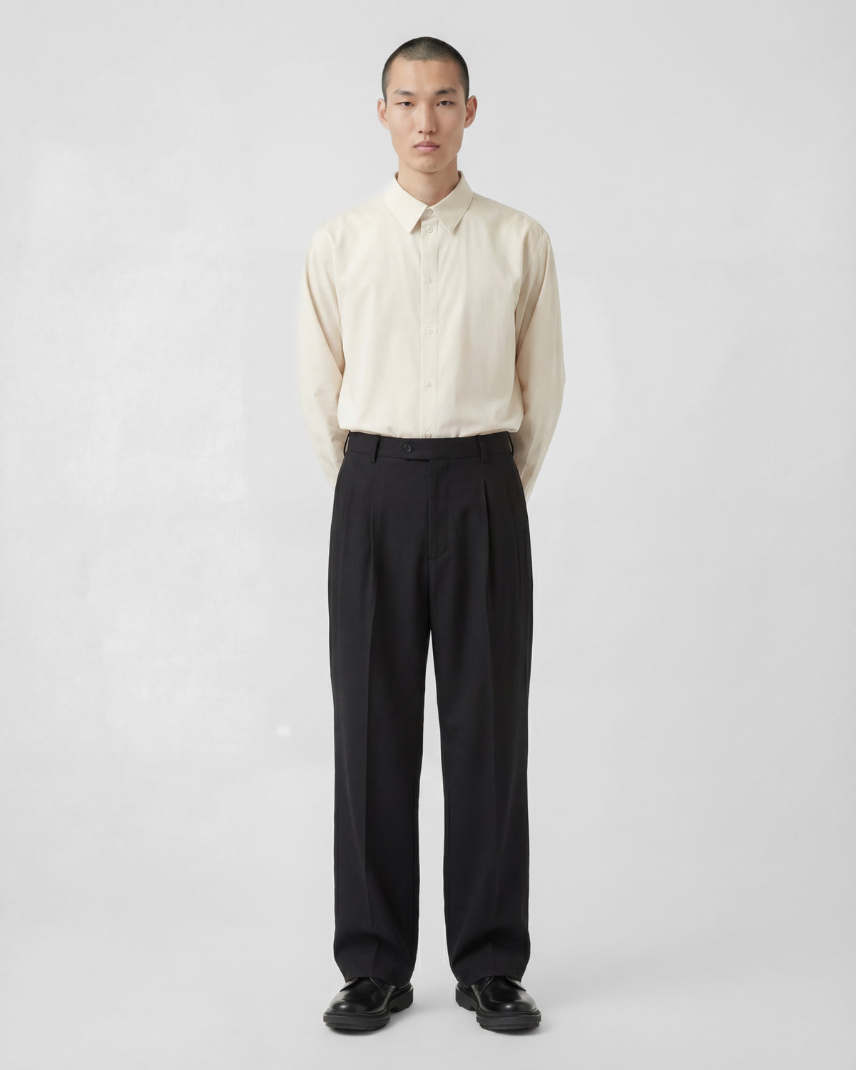 Pantalon à deux plis - Noir - COLTESSE - PANTALONS